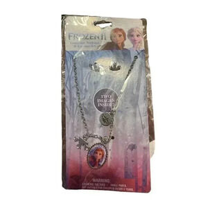 Disney's Frozen II Anna & Elsa Lenticular Necklace and Earring Set